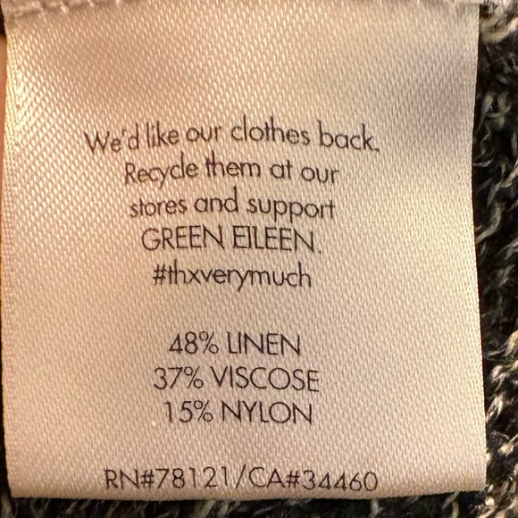 Eileen Fisher Open Knit Tunic Sweater Women’s Size XL Linen Blend - Picture 4 of 5